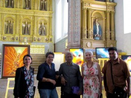 With curator Lina Vincent, Artist Vamona, Jugneeta Sudan and Marius Fernandes